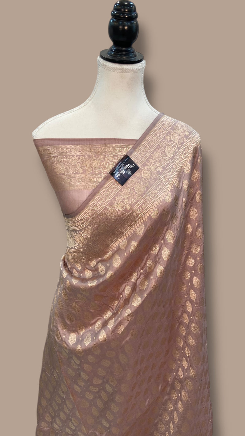 Pure Katan Silk Banarasi Handloom Saree - All over Jaal work - The Handlooms