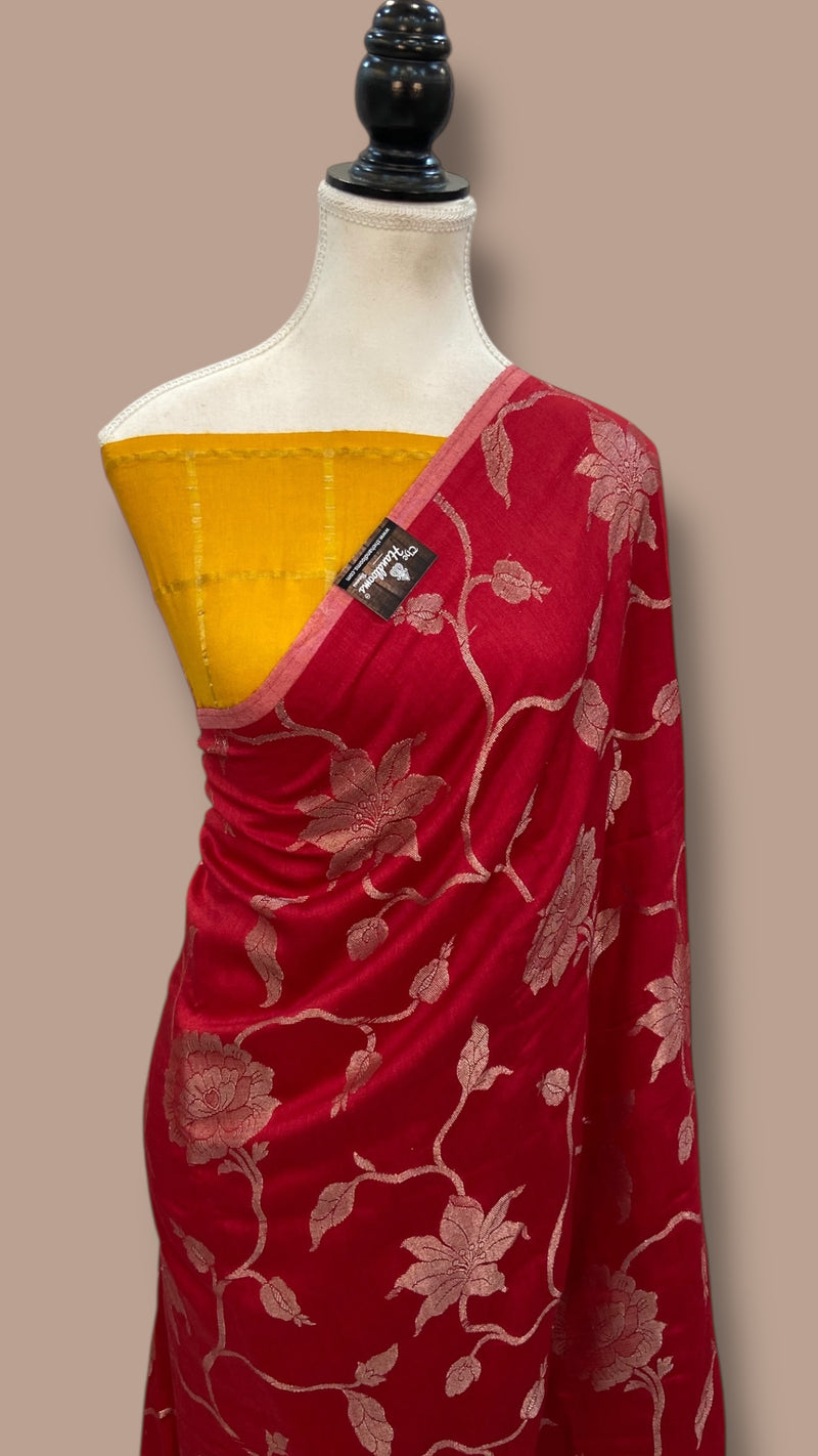 Moonga Silk Handloom Banarasi Saree - The Handlooms