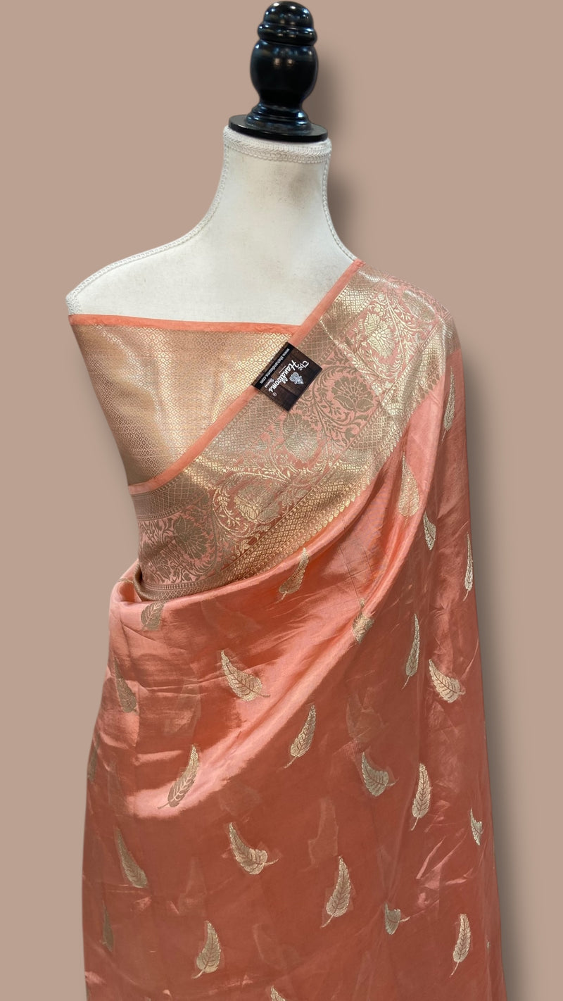 Pure Mango Silk Banarasi Handloom Saree - The Handlooms