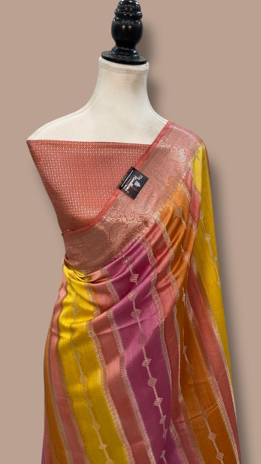 Pure Chiniya Silk Handloom Banarasi Saree - The Handlooms