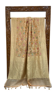 Pure Khaddi Georgette Handloom Banarasi Saree - All over Jaal Work - The Handlooms