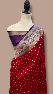 Pure Chiniya Khaddi Handloom Banarasi Saree - The Handlooms