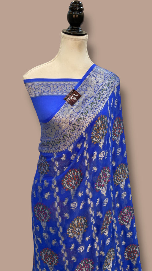 Pure Chiffon Khaddi Banarasi Saree - The Handlooms