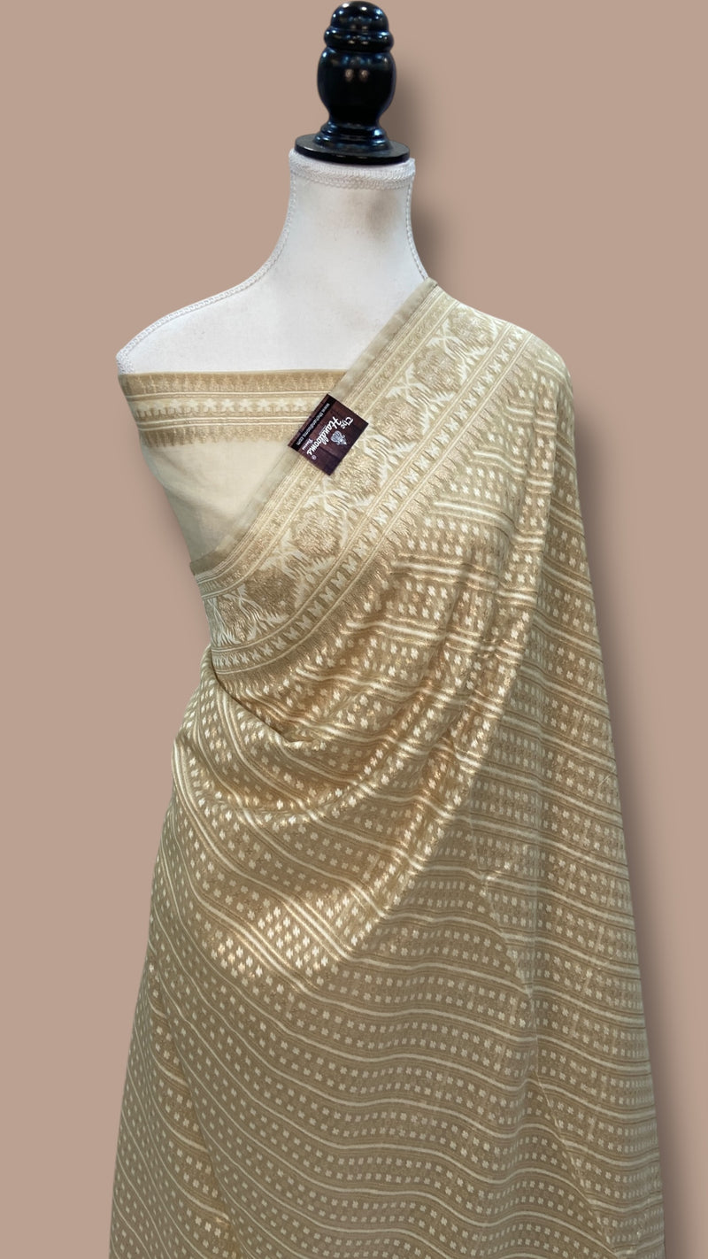 Pure Cotton Banarasi Handloom Saree - The Handlooms