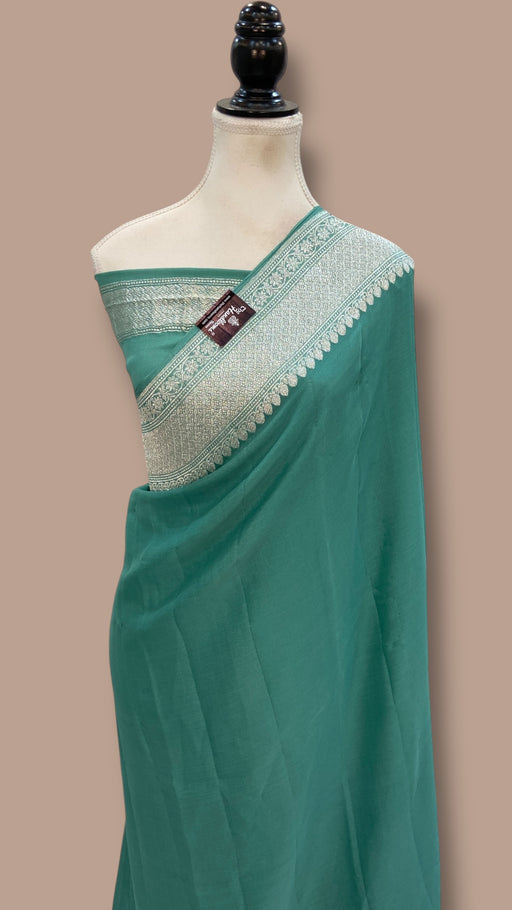 Pure Georgette Banarasi Handloom Saree - The Handlooms