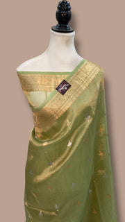 Pure Kora Tissue Handloom Banarasi Saree - The Handlooms