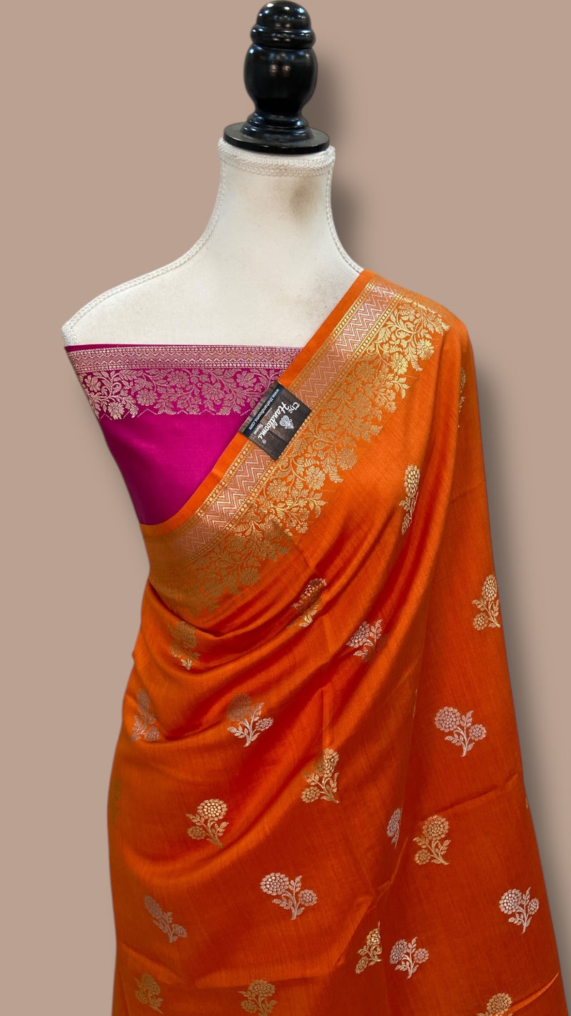Pure Chiniya Silk Khaddi Handloom Banarasi Saree