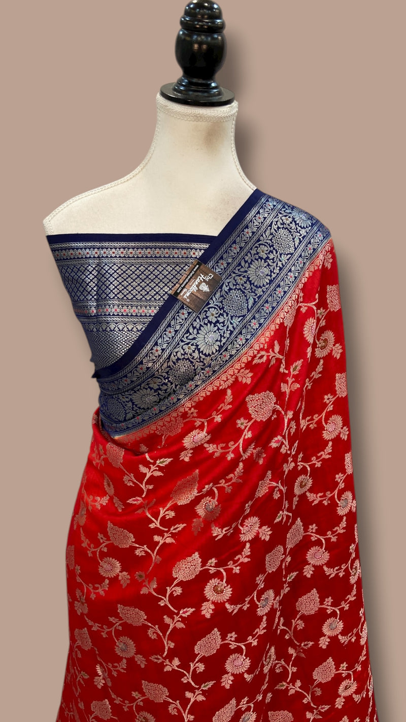 Pure Chiniya Silk Handloom Banarasi Saree - The Handlooms