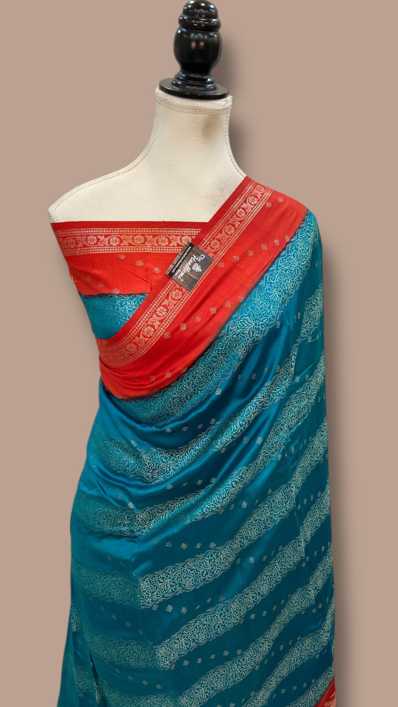 Pure Chiniya Silk Handloom Banarasi Saree - The Handlooms