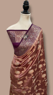 Pure Mango Silk Banarasi Handloom Saree - The Handlooms