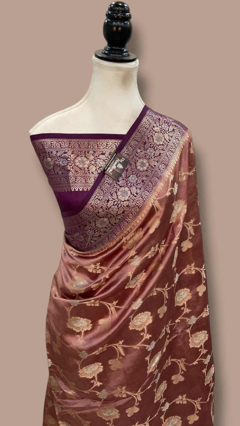 Pure Mango Silk Banarasi Handloom Saree - The Handlooms