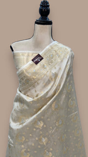 Pure Mango Silk Banarasi Handloom Saree - The Handlooms