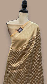 Pure Tissue Reshmi Zari Banarasi Brocade Handloom Saree - The Handlooms