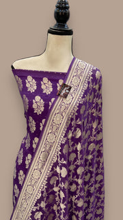 Khaddi Georgette Banarasi Dress material - The Handlooms