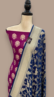 Khaddi Georgette Banarasi Dress material - The Handlooms