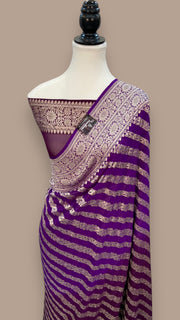 Pure Khaddi Georgette Handloom Banarasi Saree - The Handlooms