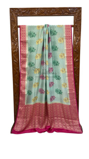 Pure Butter Crepe Banarasi Saree - The Handlooms
