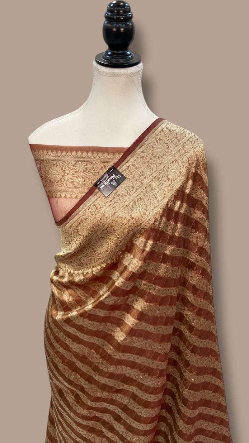 Pure Kora Tissue Handloom Banarasi Saree - The Handlooms