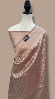 Pure Katan Silk Banarasi Handloom Saree - All over Jaal work - The Handlooms