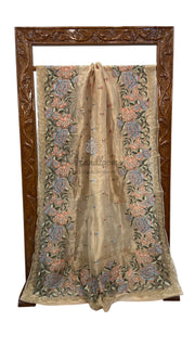 Pure Tissue Handloom Banarasi Saree With Chikankari - The Handlooms