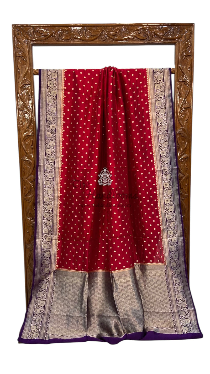Pure Dupion Silk Banarasi Handloom Saree - The Handlooms