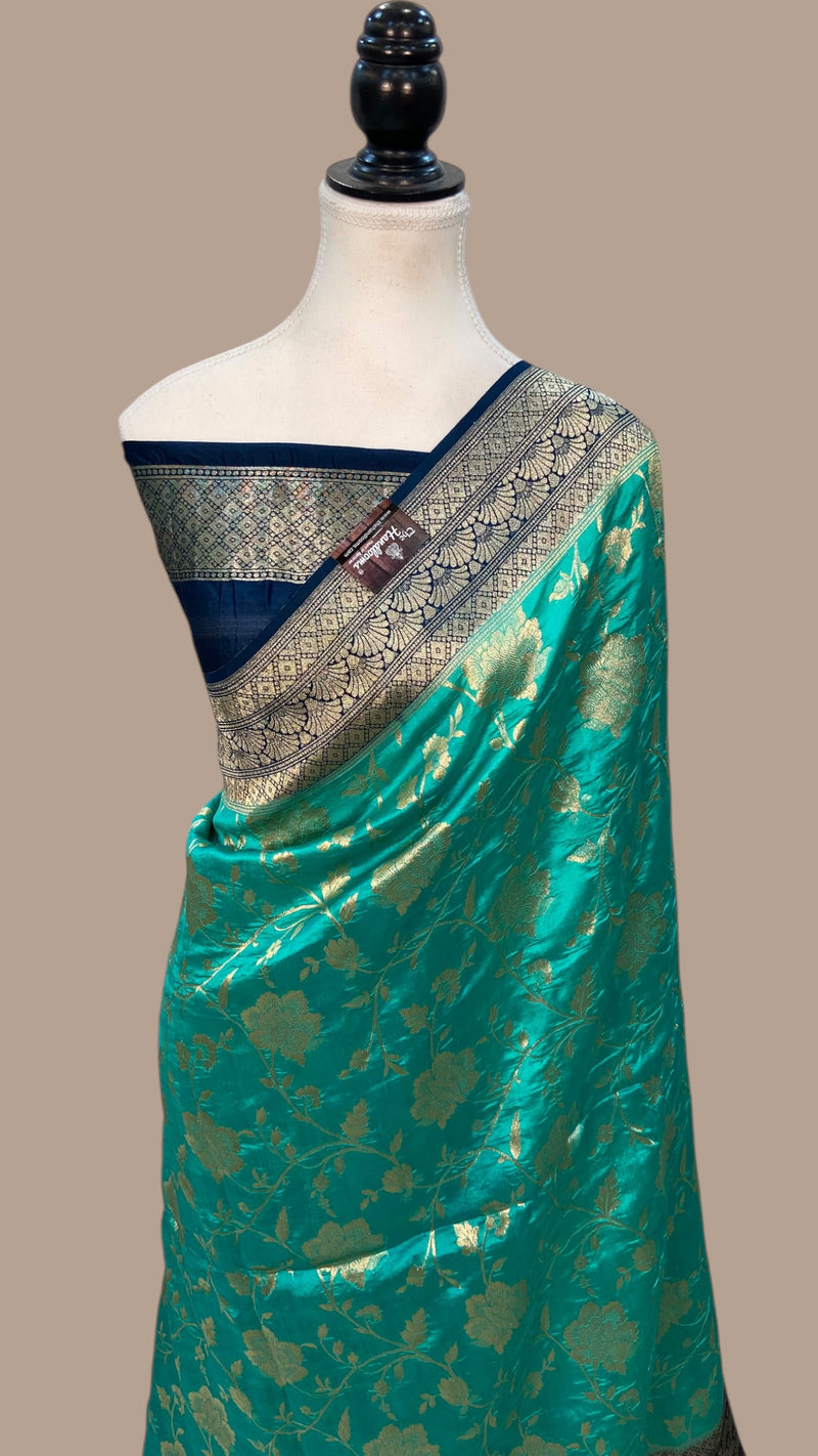 Pure Dupion Silk Banarasi Handloom Saree - The Handlooms