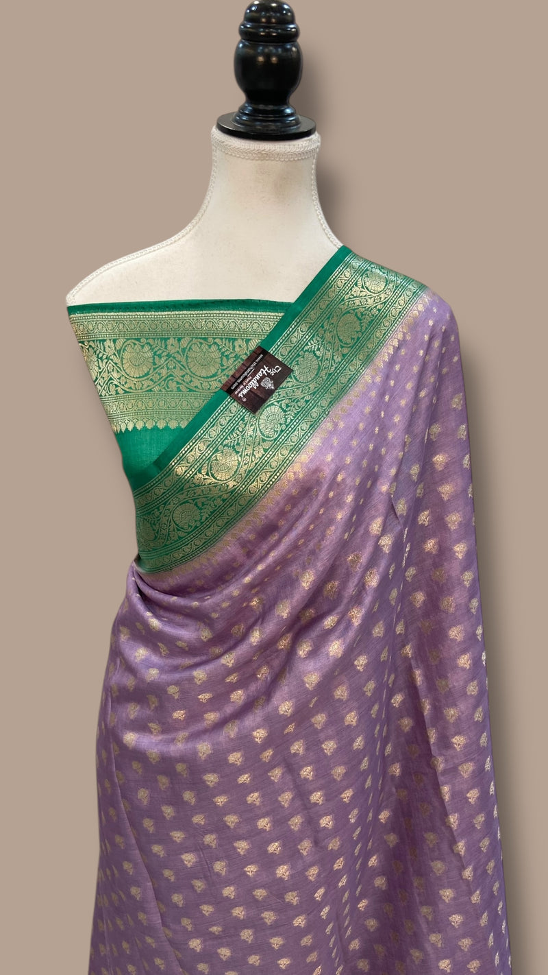 Pure Tussar Silk Handloom Banarasi Saree - The Handlooms