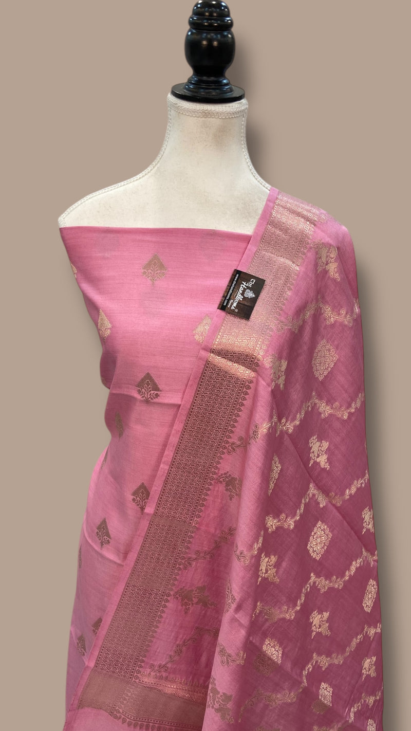 Pure Chiniya Silk Dress Material - The Handlooms