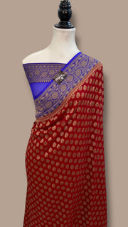 Khaddi Georgette Handloom Banarasi Saree - The Handlooms