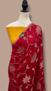 Moonga Silk Handloom Banarasi Saree - The Handlooms