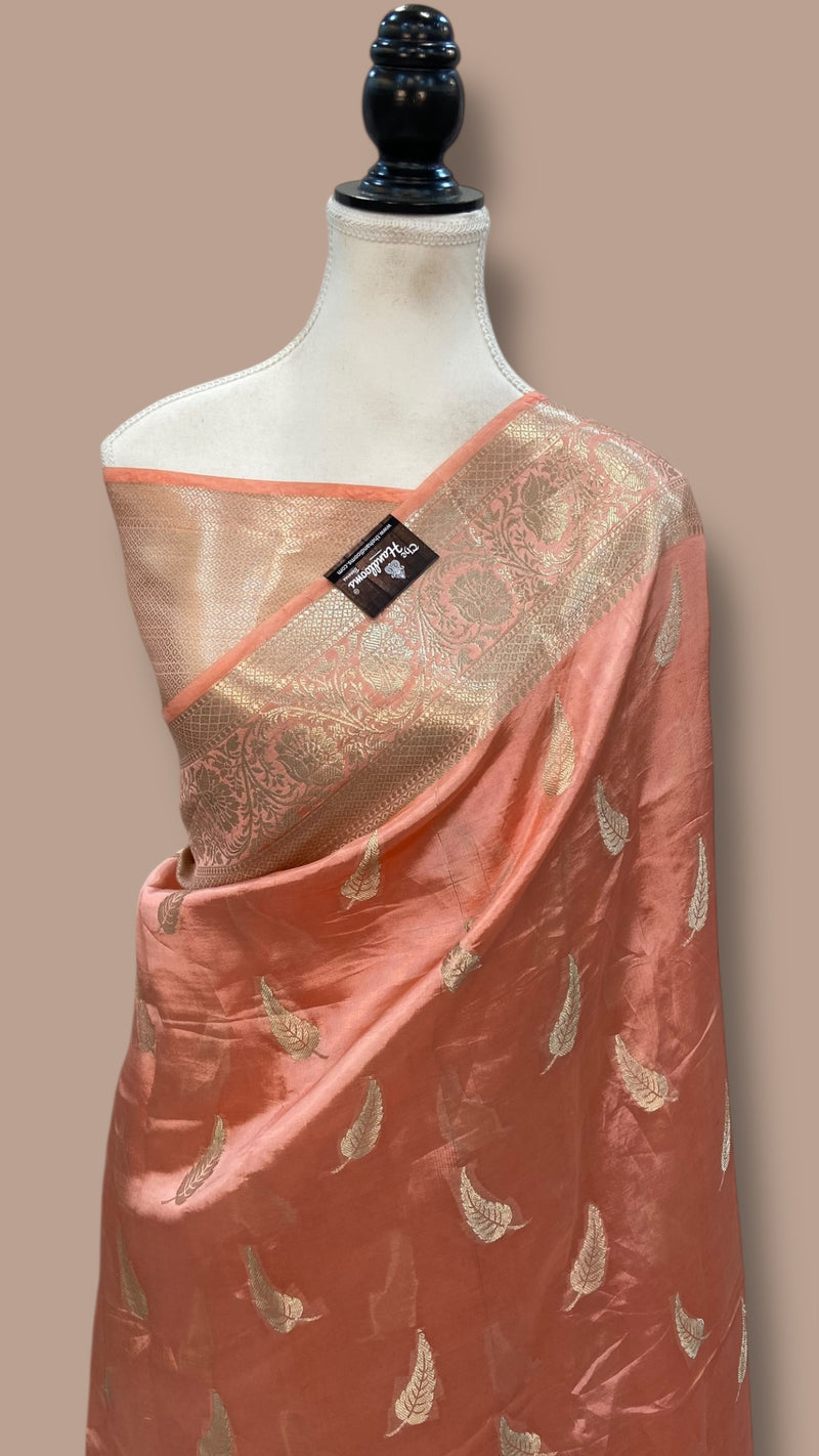 Pure Mango Silk Banarasi Handloom Saree - The Handlooms