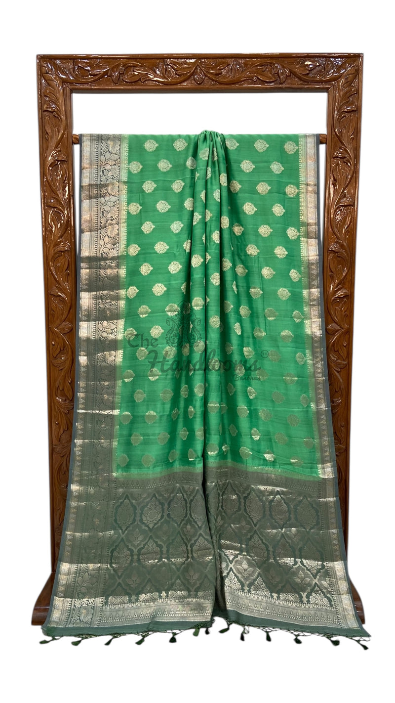 Pure Chiniya Silk Handloom Banarasi Saree - The Handlooms