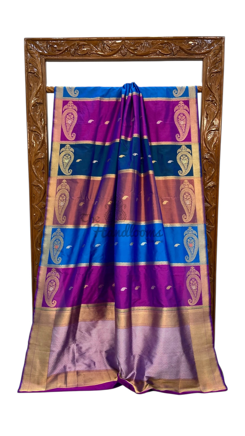 Pure Katan Silk Banarasi Handloom Saree - Rangkat - The Handlooms