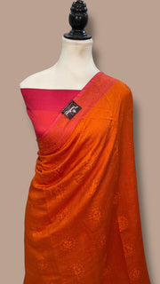 Pure Chiniya Silk Handloom Banarasi Saree - The Handlooms