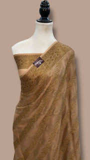 Pure Chiffon Khaddi Banarasi Saree - The Handlooms