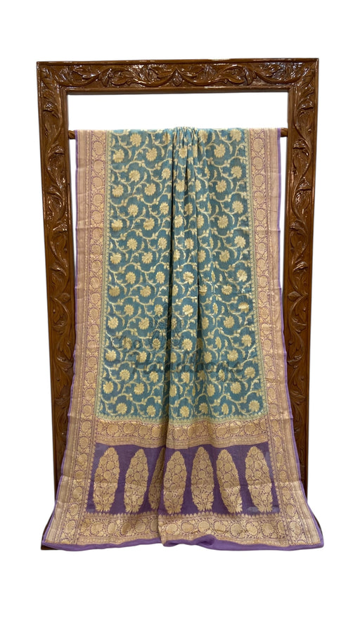 Pure Chiffon Khaddi Banarasi Saree - The Handlooms