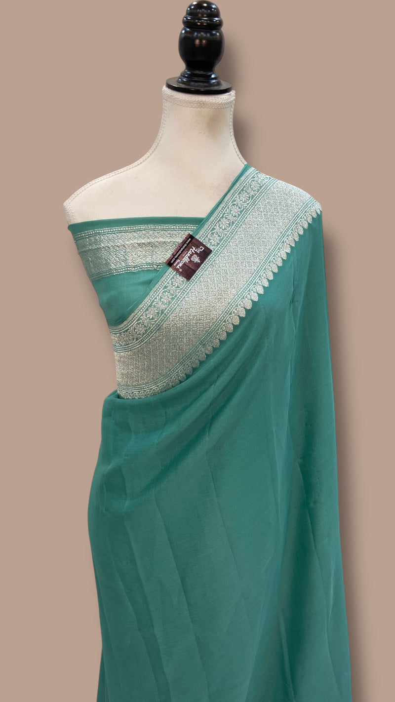 Pure Georgette Banarasi Handloom Saree - The Handlooms
