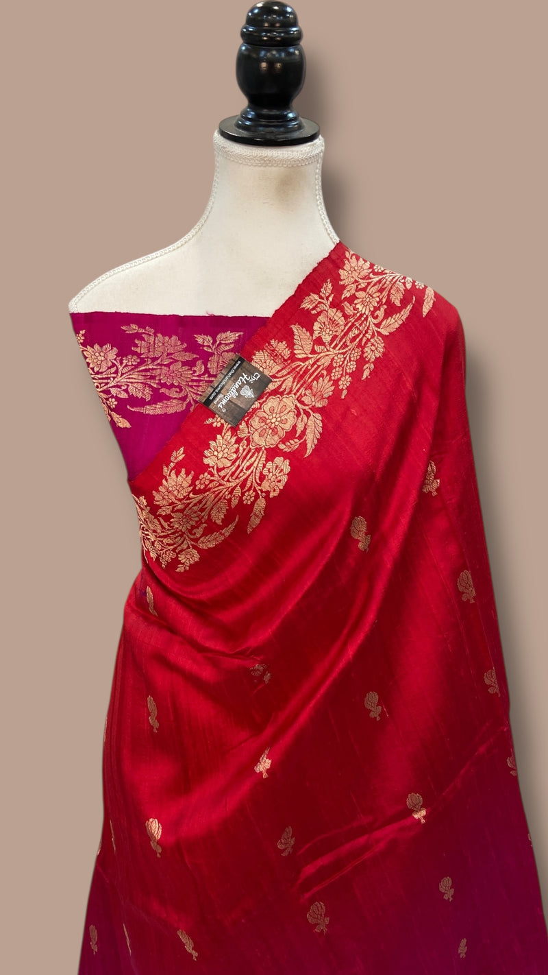 Pure Raw Silk Handloom Banarasi Saree - The Handlooms