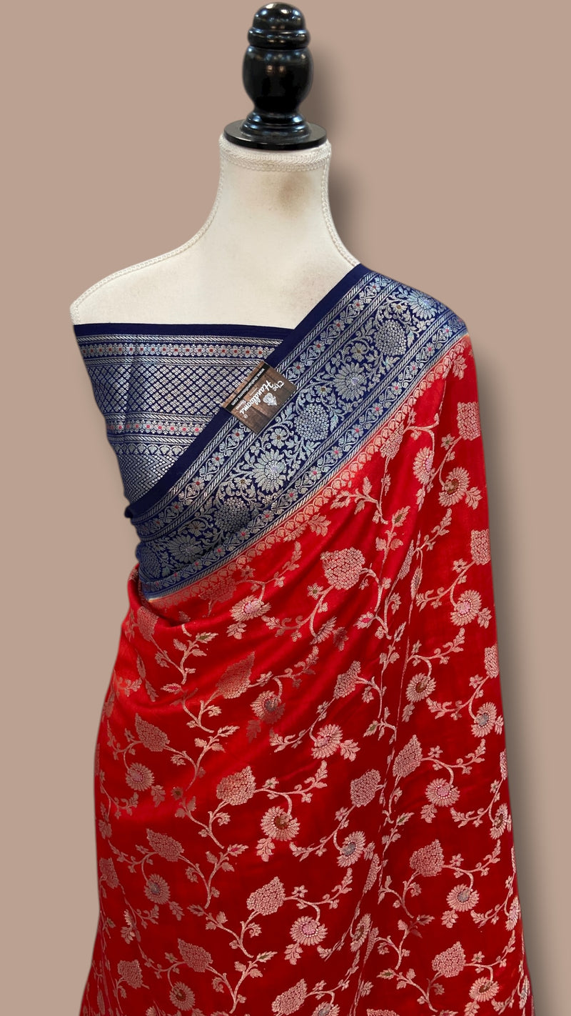 Pure Chiniya Silk Handloom Banarasi Saree - The Handlooms