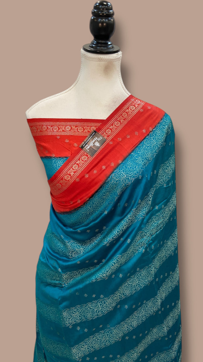 Pure Chiniya Silk Handloom Banarasi Saree - The Handlooms