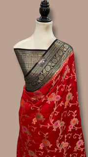 Pure Chiniya Silk Handloom Banarasi Saree - The Handlooms