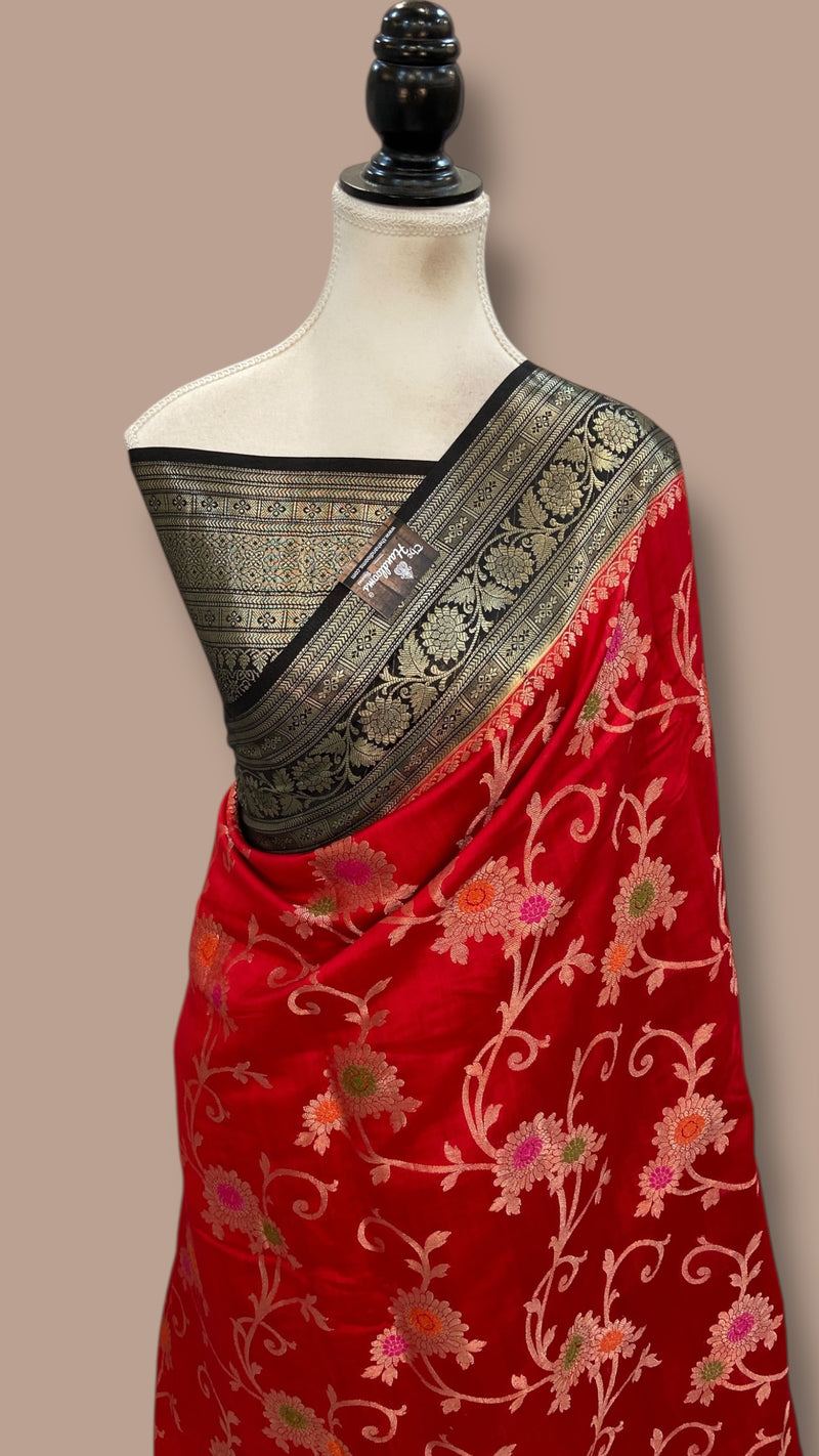 Pure Chiniya Silk Handloom Banarasi Saree - The Handlooms