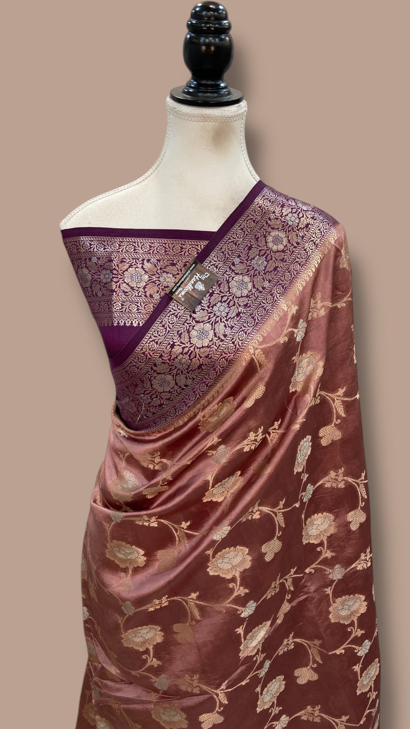 Pure Mango Silk Banarasi Handloom Saree - The Handlooms