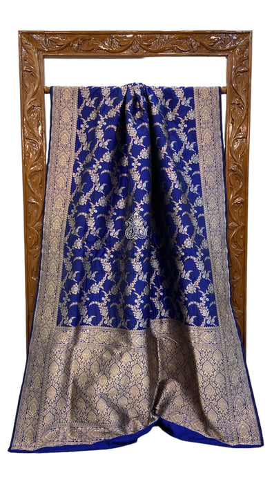 Pure Katan Silk Banarasi Handloom Saree - All over Sona Roopa Jaal work