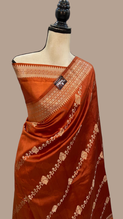 Pure Mango Silk Banarasi Handloom Saree