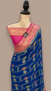 Pure Crepe Georgette Banarasi Saree - The Handlooms