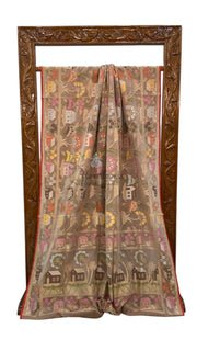 Pure Cotton Jamdani Handloom Banarasi Saree - The Handlooms
