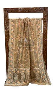 Pure Tissue Handloom Banarasi Saree With Chikankari - The Handlooms