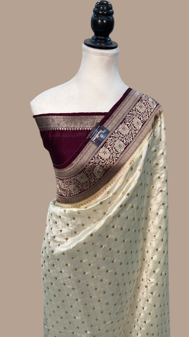 Pure Dupion Silk Banarasi Handloom Saree - The Handlooms
