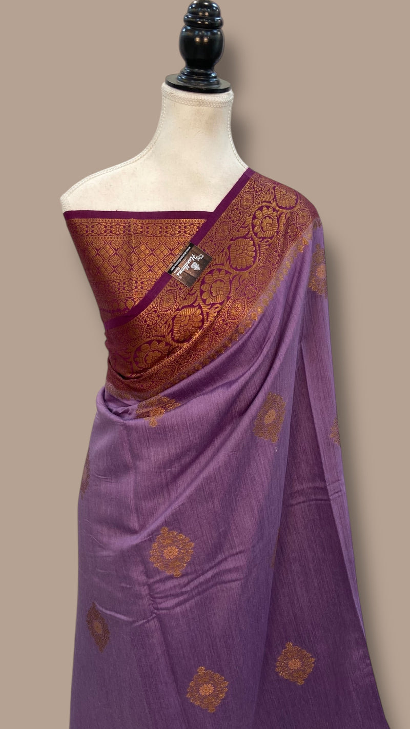 Moonga Silk  Handloom Banarasi Saree - The Handlooms
